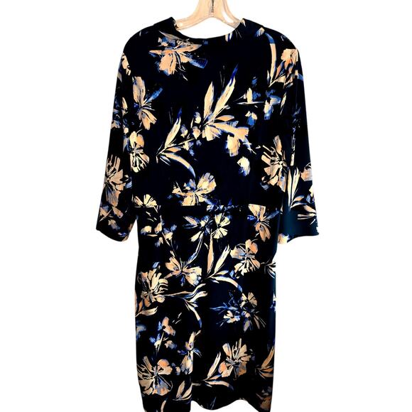 Eliza J 16W Women's Black Short Sleeve Maxi BOHO Dress Plus Size 1X - Picture 5 of 6